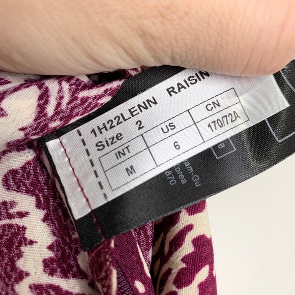 NWT Ba&sh Lenny Midi Skirt Raisin Size 2 - Picture 13 of 16